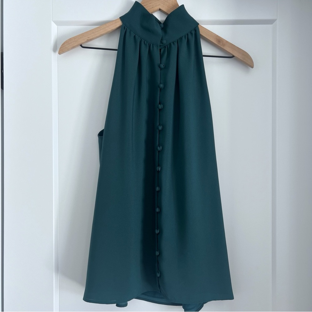Ann Taylor Teal Sleeveless Blouse
